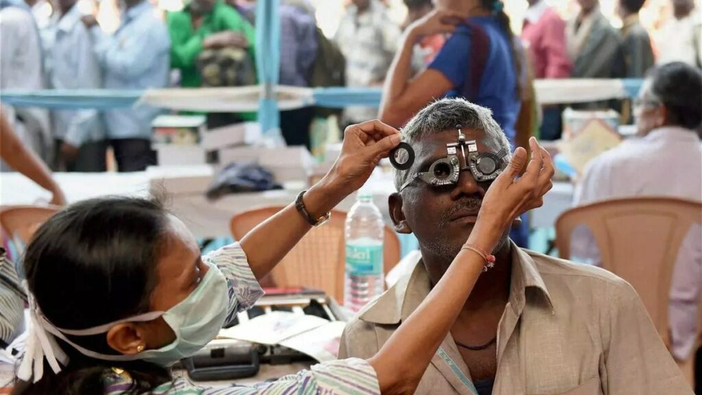 Access to affordable reading glasses for labourers and workers .
