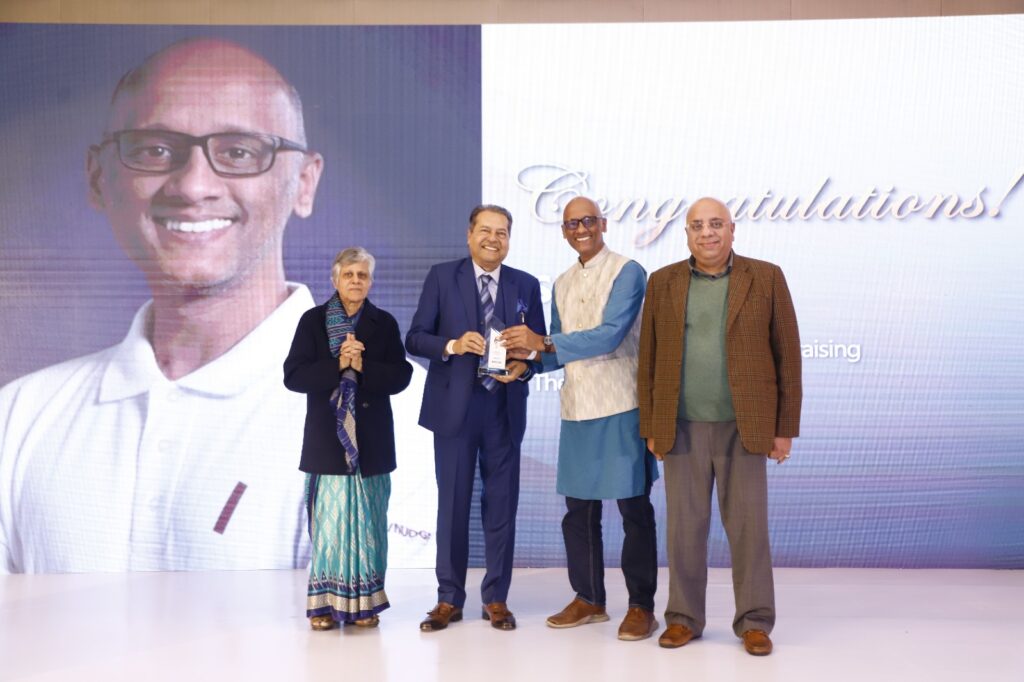 Sriram from the/Nudge institute wins the BW social impact award